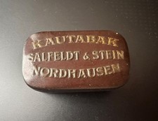 Kautabak Salfeldt & Stein Blechdose 1910 Nordhausen Kautabaktopf Kautabakdose