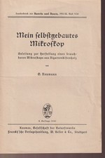 Mikroskop selbstgebaut aus Zigarrenkistenholz Anleitung Herstellung 3. A. 1941