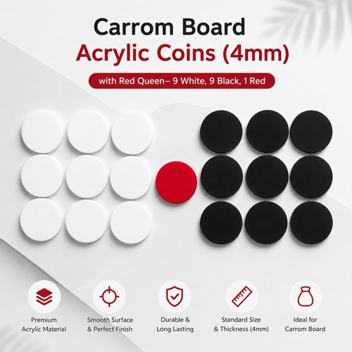Carrom board acryl münzen - acryl, (4