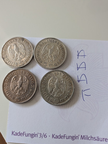 4stück 5reichsmark - 4stück,