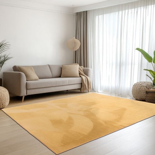 Teppich gold samtig weich