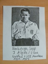 Sepp Herberger- Waldhof Mannnheim - 30-40ger J. (Kopie, Unterschrift gedruckt)