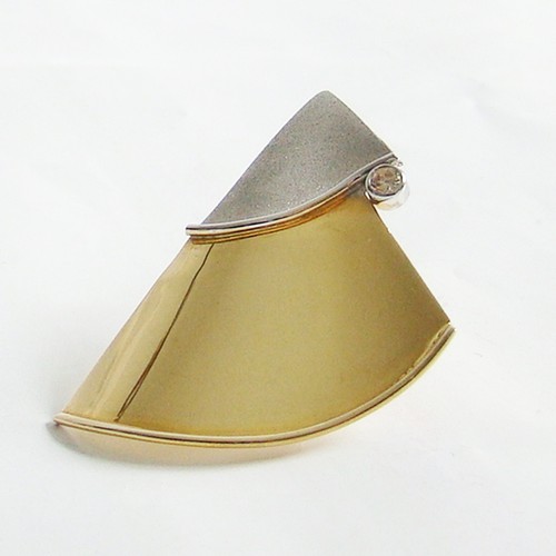 Brosche gold 333er - gold, bicolor