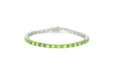 Silber Peridot Armband 4x6 MM
