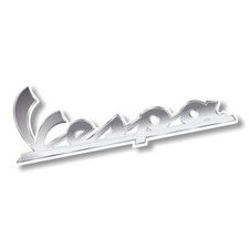 VESPA SCHRIFT SILBER PVC AUFKLEBER (MBPVC064)