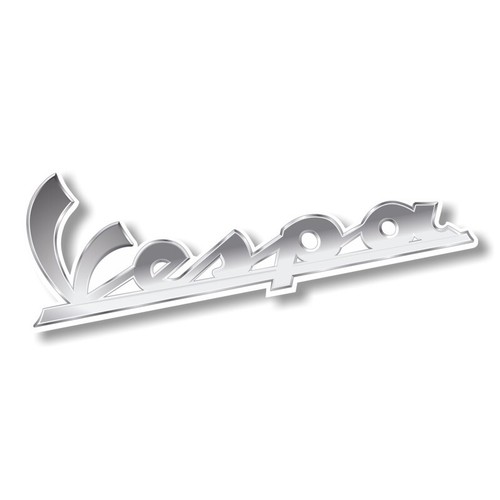 Vespa schrift silber pvc - vespa,