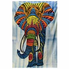 Wandteppich Elefant Mandala, Wandtuch Wandbehang, Überwurf, indische Tagesdecke