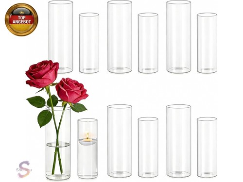 Glasvase zylinder vasen - vasen, set
