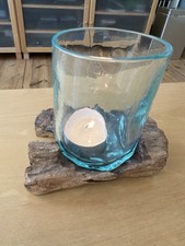 Windlicht mit treibholz - windlicht,