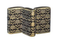 Zippo Feuerzeug "Skull Design Armor Case 360° MultiCut Engraving" Neu & OVP
