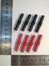 8 Stück Bananenstecker 4 mm Kupplung Adapter Verbinder Buchse rot schwarz