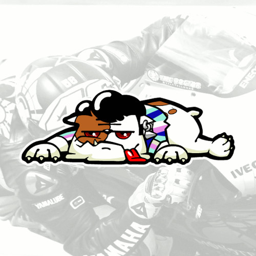Rossi sticker bulldog vinyl - bulldog,