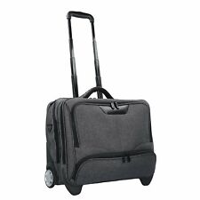 Pilotenkoffer Trolley Aktenkoffer Umhängegurt Koffer 47 cm Grau Canvas Bowatex