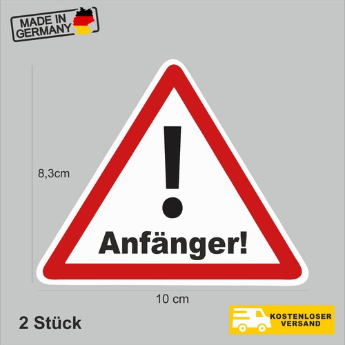 Fahranfänger aufkleber - 2x,