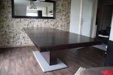 Ausziehbarer Esstisch Dunkelbraun (Wenge) 100/166 bzw. 241cm