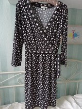 Kleid Wickeloptik *MaxStudio* Gr. M schwarz Blümchen Neuwertig