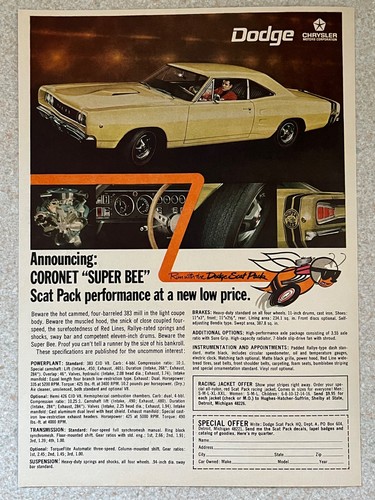 1968 dodge coronet - super, bee