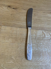 Auerhahn Kinder Besteck 1 Messer 90er versilbert 17,7 cm