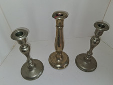 3 Kerzenständer antik, Neusilber