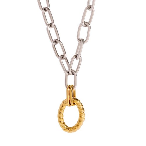Kette mit anhänger - kette, bicolor