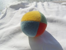 Steiff Ball mit Glocke innen aus Samt-Stoff TOP ohne Knopf und Fahne