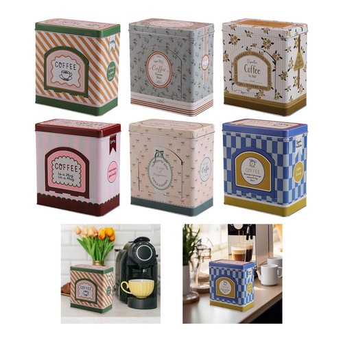 Coffee tin box retro stil - tin,