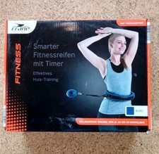 Fitnessreifen mit Timer  für Hula Hoop Training in blau von Crane