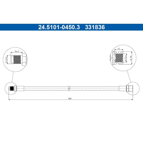 Bremsschlauch ate - bremsschlauch,