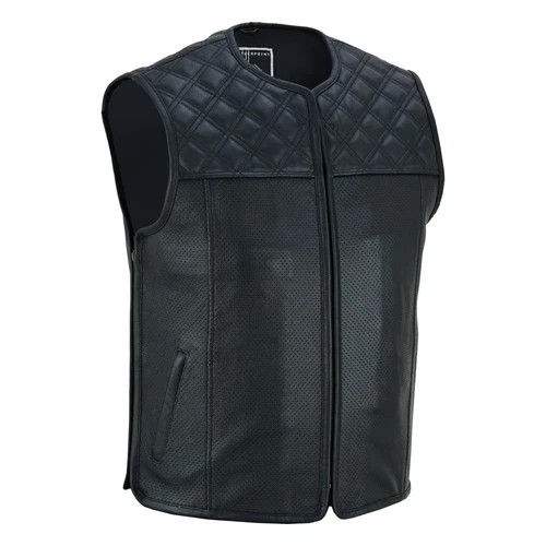 Herren biker lederweste - herren,