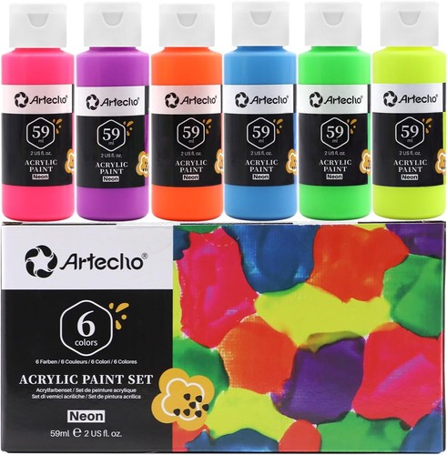 Artecho neon acrylfarben set - neon,