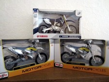 Maisto + Die-Cast Motocross - Motorradmodelle Husqvarna + Yamaha 1:12 Neu, OVP