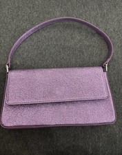 H&M Handtasche Lila Glitzer
