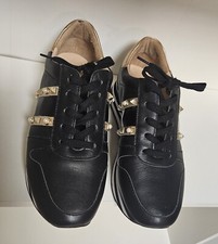 Di Lauro Sneaker Damen 38 schwarz/gold, Leder