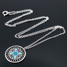 KETTE & ANHÄNGER  AUS 925/- SILBER MIT EMAILLE SCHMUCKJAGD