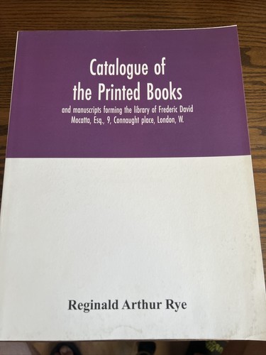 Catalogue the printed books - of,