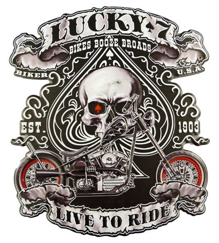 Blechschild lucky biker - blechschild,