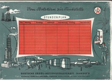 Werbung Tankstelle DEA Stundenplan