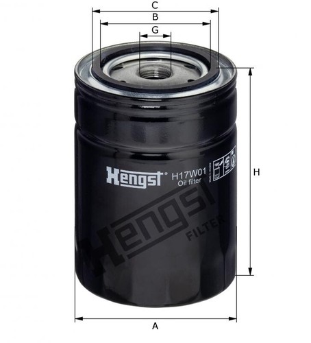 ölfilter hengst h17w01 mann - Ölfilter,
