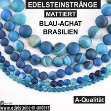 Blau Achat Kugelstrang