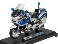 Polizei Motorrad Silber 1:18