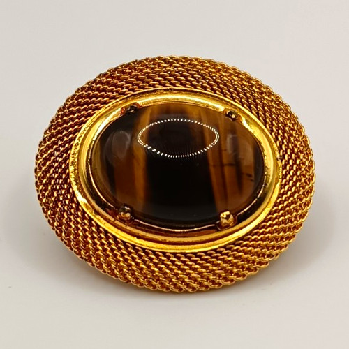 Vintage brosche mit tigerauge - vintage,
