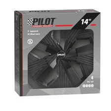 SET 4 RADKAPPEN 14" - Schwarz