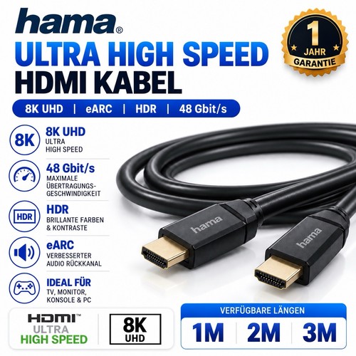 Hama hdmi kabel 8k - 🔥hama, 2.1