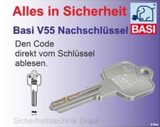 Basi V55 Nachschlüssel nach Code vom Schlüssel V5 ..... ohne Codegravur