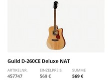 Guild D-260 CE Deluxe nat