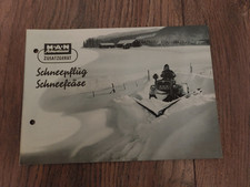 Original Prospekt MAN Schneepflug Schneefräse Ackerdiesel Zusatzgerät Traktor