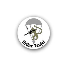 Grüne Teufel Fallschirmjäger Bundeswehr Aufkleber G3 ZF FschJgBtl 261 7x7#A4313