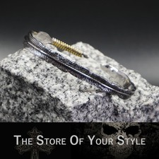 Armspange Feder Boho Silber