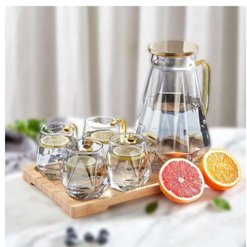 Glaskaraffe mit deckel liter - 2,