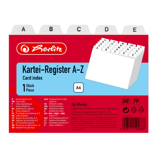 Herlitz karteiregister z - karteiregister, a